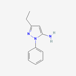 molecular formula C11H13N3 B1603554 3-Ethyl-1-phenyl-1H-pyrazol-5-amine CAS No. 1017781-37-1