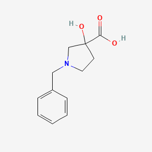 molecular formula C12H15NO3 B1603557 1-Benzyl-3-hydroxypyrrolidine-3-carboxylic acid CAS No. 67117-22-0