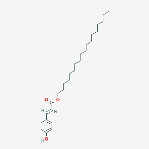 molecular formula C27H44O3 B160356 Octadecyl 3-(4-hydroxyphenyl)prop-2-enoate CAS No. 72943-88-5