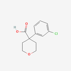 molecular formula C12H13ClO3 B1603570 4-(3-Chlorophenyl)oxane-4-carboxylic acid CAS No. 473706-23-9
