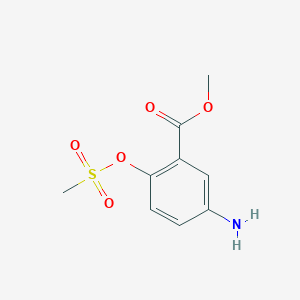 molecular formula C9H11NO5S B1603572 Methyl 5-amino-2-methansulfonyloxybenzoate CAS No. 80430-22-4
