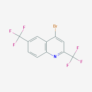 molecular formula C11H4BrF6N B1603586 4-Bromo-2,6-bis(trifluoromethyl)quinoline CAS No. 35853-48-6