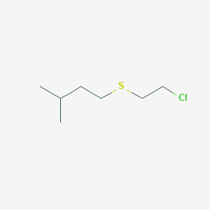 molecular formula C7H15ClS B160360 Butane, 1-[(2-chloroethyl)thio]-3-methyl- CAS No. 126823-30-1