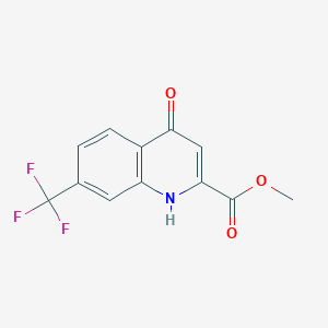 molecular formula C12H8F3NO3 B1603604 Methyl 4-hydroxy-7-(trifluoromethyl)quinoline-2-carboxylate CAS No. 1072944-69-4