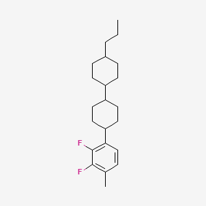 molecular formula C22H32F2 B1603613 2,3-Difluoro-1-methyl-4-[(trans,trans)-4'-propyl[1,1'-bicyclohexyl]-4-yl]benzene CAS No. 174350-06-2
