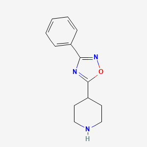 molecular formula C13H16ClN3O B1603616 4-(3-Phenyl-1,2,4-oxadiazol-5-yl)piperidine CAS No. 276236-96-5