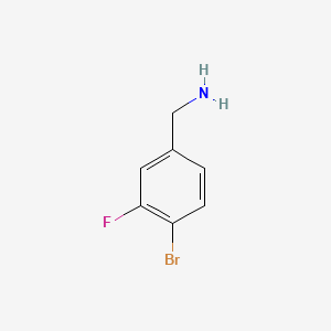 molecular formula C7H7BrFN B1603619 (4-Bromo-3-fluorophenyl)methanamine CAS No. 581812-99-9