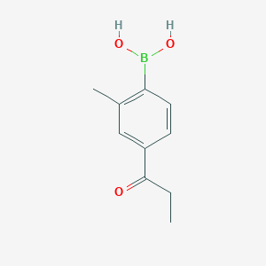 molecular formula C10H13BO3 B1603620 2-甲基-4-丙酰苯硼酸 CAS No. 540495-55-4