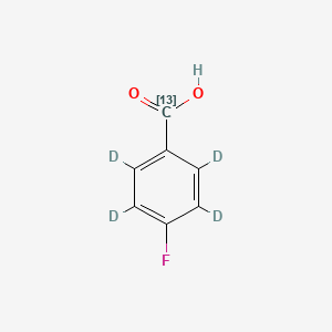 molecular formula C7H5FO2 B1603630 4-Fluorobenzoic acid-alpha-13C-2,3,5,6-d4 CAS No. 285977-82-4