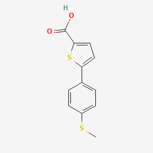 molecular formula C12H10O2S2 B1603637 5-[4-(甲硫基)苯基]噻吩-2-羧酸 CAS No. 870703-97-2