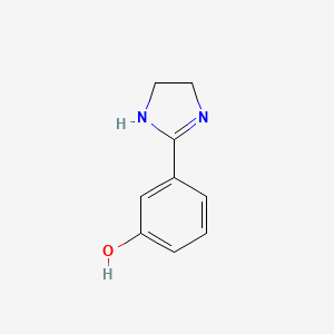 molecular formula C9H10N2O B1603638 3-(4,5-Dihydro-1H-imidazol-2-yl)phenol CAS No. 834884-99-0