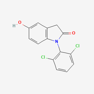 molecular formula C14H9Cl2NO2 B1603647 1-(2,6-Dichlorophenyl)-1,3-dihydro-5-hydroxy-2H-indol-2-one CAS No. 30267-40-4