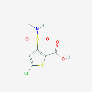 molecular formula C6H6ClNO4S2 B1603676 5-Chloro-3-(methylsulfamoyl)thiophene-2-carboxylic acid CAS No. 70374-36-6