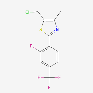 5-(Chloromethyl)-2-(2-fluoro-4-(trifluoromethyl)phenyl)-4-methylthiazole