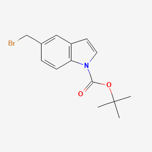 molecular formula C14H16BrNO2 B1603717 tert-Butyl 5-(bromomethyl)-1H-indole-1-carboxylate CAS No. 442685-53-2