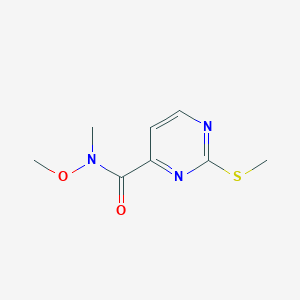 molecular formula C8H11N3O2S B1603725 N-methoxy-N-methyl-2-(methylthio)pyrimidine-4-carboxamide CAS No. 271247-59-7