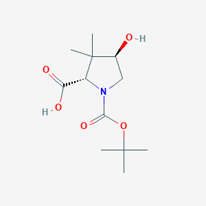 (2S,4R)-N-Boc-4-hydroxy-3,3-dimethylpyrrolidine-2-carboxylic acid