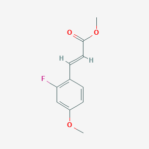 molecular formula C11H11FO3 B1603770 (E)-Methyl 3-(2-fluoro-4-methoxyphenyl)acrylate CAS No. 1042685-74-4