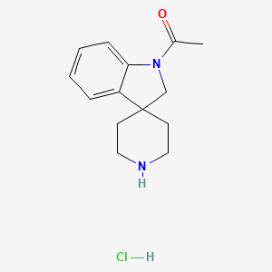 molecular formula C14H19ClN2O B1603773 1-(Spiro[indoline-3,4'-piperidin]-1-yl)ethanone hydrochloride CAS No. 167484-19-7