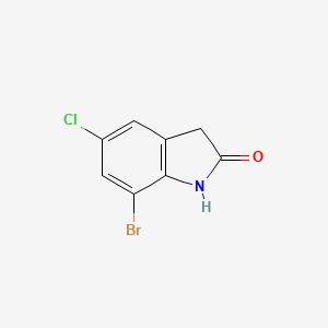 molecular formula C8H5BrClNO B1603777 7-Bromo-5-chloroindolin-2-one CAS No. 215433-19-5