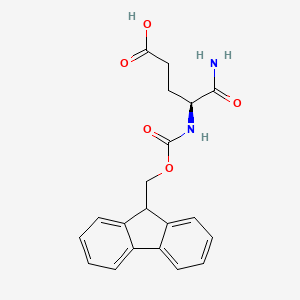 molecular formula C20H20N2O5 B1603779 (S)-4-((((9H-fluoren-9-yl)methoxy)carbonyl)amino)-5-amino-5-oxopentanoic acid CAS No. 288149-55-3