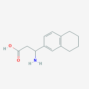 molecular formula C13H17NO2 B1603781 3-Amino-3-(5,6,7,8-tetrahydronaphthalen-2-yl)propanoic acid CAS No. 887586-55-2