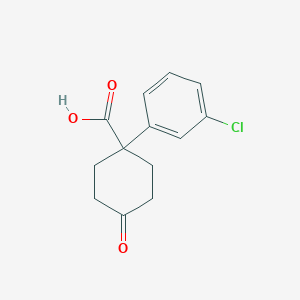 molecular formula C13H13ClO3 B1603787 1-(3-Chlorophenyl)-4-oxocyclohexanecarboxylic Acid CAS No. 887978-71-4