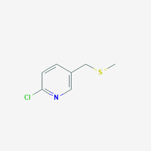 molecular formula C7H8ClNS B1603793 2-Chloro-5-[(methylthio)methyl]pyridine CAS No. 1021870-94-9