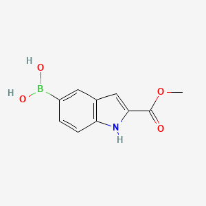 molecular formula C10H10BNO4 B1603796 (2-(Methoxycarbonyl)-1H-indol-5-yl)boronic acid CAS No. 284660-86-2