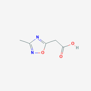 molecular formula C5H6N2O3 B1603800 2-(3-甲基-1,2,4-噁二唑-5-基)乙酸 CAS No. 55151-91-2