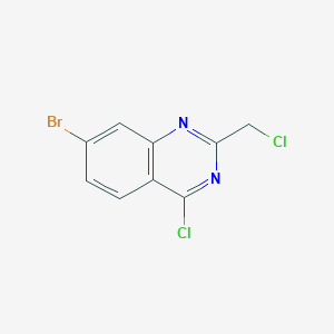molecular formula C9H5BrCl2N2 B1603804 7-Bromo-4-chloro-2-(chloromethyl)quinazoline CAS No. 573681-19-3