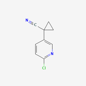 molecular formula C9H7ClN2 B1603811 1-(6-Chloropyridin-3-YL)cyclopropanecarbonitrile CAS No. 854267-89-3