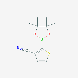 molecular formula C11H14BNO2S B1603812 2-(4,4,5,5-Tetramethyl-1,3,2-dioxaborolan-2-YL)thiophene-3-carbonitrile CAS No. 463336-26-7