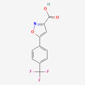 molecular formula C11H6F3NO3 B1603816 5-[4-(Trifluoromethyl)phenyl]-1,2-oxazole-3-carboxylic acid CAS No. 668970-85-2