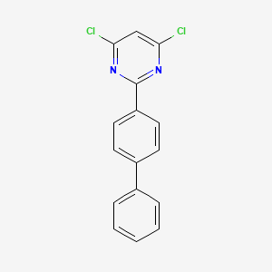 molecular formula C16H10Cl2N2 B1603825 Pyrimidine, 2-[1,1'-biphenyl]-4-yl-4,6-dichloro- CAS No. 89508-65-6