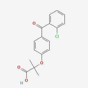 molecular formula C17H15ClO4 B1603827 2-[4-(2-Chlorobenzoyl)phenoxy]-2-methylpropanoic Acid CAS No. 61024-31-5