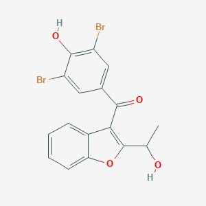 molecular formula C17H12Br2O4 B160384 1'-Hydroxybenzbromarone CAS No. 125729-46-6