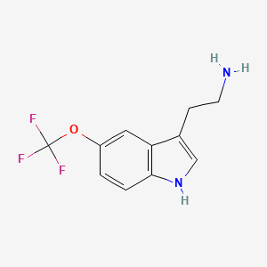 molecular formula C11H11F3N2O B1603855 2-(5-(Trifluoromethoxy)-1H-indol-3-yl)ethanamine CAS No. 467452-24-0