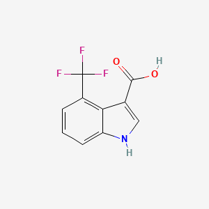 molecular formula C10H6F3NO2 B1603862 4-(trifluoromethyl)-1H-indole-3-carboxylic acid CAS No. 959238-76-7