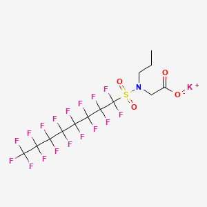 molecular formula C13H9F17KNO4S B1603896 Potassium N-((heptadecafluorooctyl)sulphonyl)-N-propylglycinate CAS No. 55910-10-6