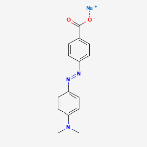 molecular formula C15H14N3NaO2 B1603897 Benzoic acid, 4-[[4-(dimethylamino)phenyl]azo]-, sodium salt CAS No. 845-46-5