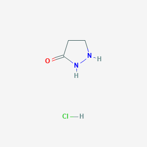 molecular formula C3H7ClN2O B160390 3-Pyrazolidinone hydrochloride CAS No. 1752-88-1
