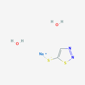 molecular formula C2H5N2NaO2S2 B1603904 5-Mercapto-1,2,3-thiadiazole sodium salt dihydrate CAS No. 865854-97-3