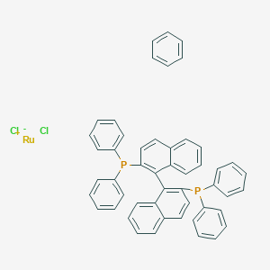 molecular formula C50H38Cl2P2Ru B160392 [RuCl(benzene)(R)-BINAP]Cl CAS No. 126251-92-1