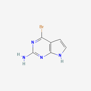 molecular formula C6H5BrN4 B1603926 4-Bromo-7H-pyrrolo[2,3-d]pyrimidin-2-amine CAS No. 848694-32-6