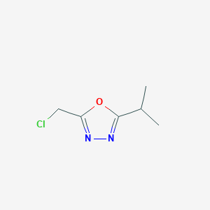 molecular formula C6H9ClN2O B1603936 2-(Chloromethyl)-5-isopropyl-1,3,4-oxadiazole CAS No. 3914-46-3