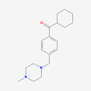 molecular formula C19H28N2O B1603950 Cyclohexyl 4-(4-methylpiperazinomethyl)phenyl ketone CAS No. 898763-54-7