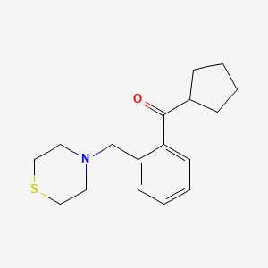 Cyclopentyl 2-(thiomorpholinomethyl)phenyl ketone