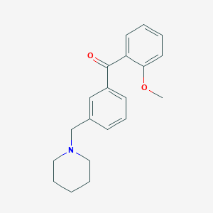 molecular formula C20H23NO2 B1603954 2-Methoxy-3'-piperidinomethyl benzophenone CAS No. 898792-62-6