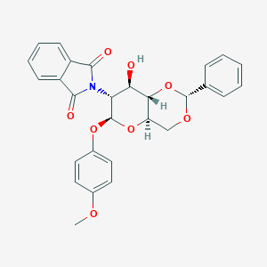 2-((4AR,6S,7R,8R,8aS)-8-hydroxy-6-(4-methoxyphenoxy)-2-phenylhexahydropyrano[3,2-d][1,3]dioxin-7-yl)isoindoline-1,3-dione